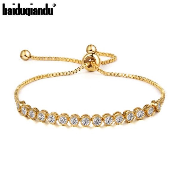 

baiduqiandu 4mm round cut cubic zirconia cz crystal tennis bridal bracelets for women or wedding, Black