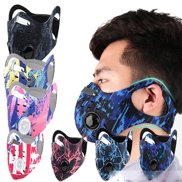 

pm2.5 anti dust sports bicycle face mask activated carbon riding cycling running cover anti-pollution masks with filter outdoor training
