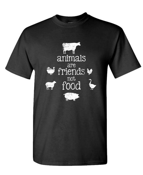

animals are friends not food - cotton t-shirt tee shirt