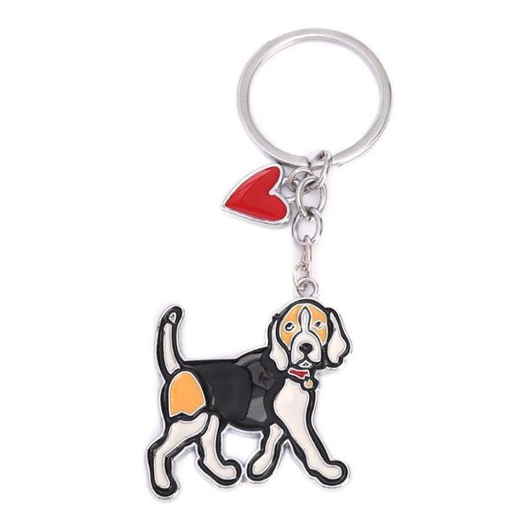 

keychains fashion basset hound keychain dog for women bag charm trinket men car key ring chain jewelry gift animal, Silver