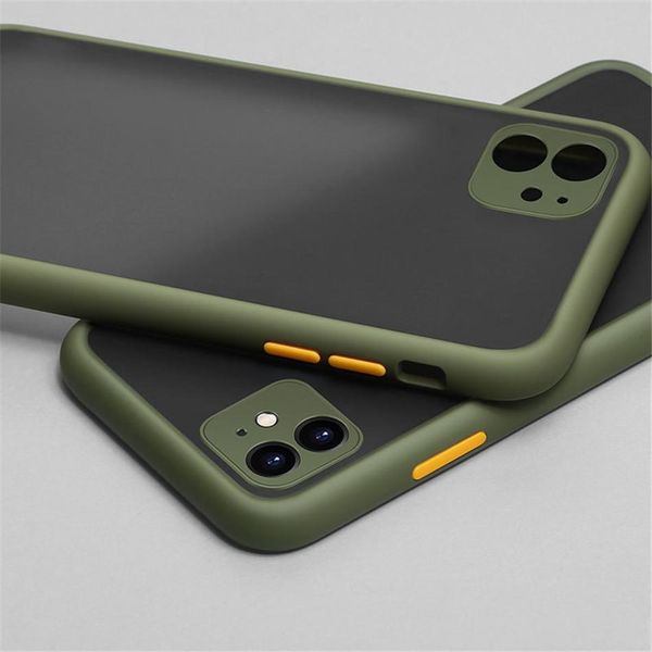 

luxury contrast color frame matte hard pc protective camera protection case for iphone 11 pro max x xr xs max 7 8 plus