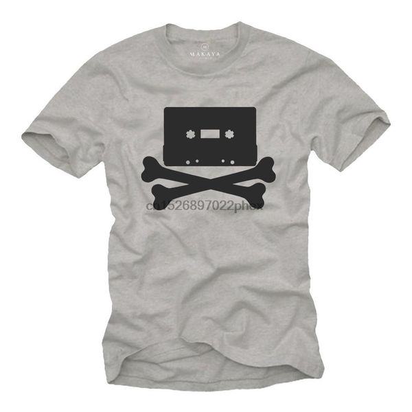 

mens shirt bones tape printed in black light grey s-xxxl men t shirt