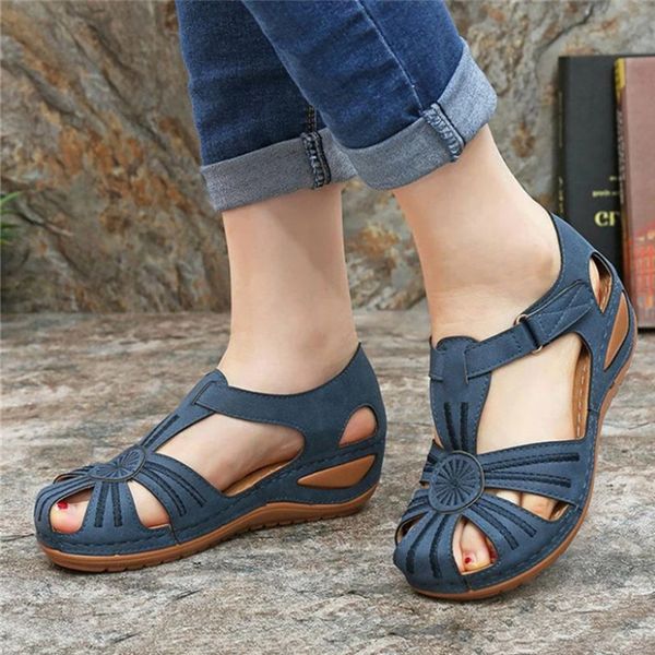

plus size 46 high heels sandals for wedges chaussure femme casual gladiator sandalen dames women sandals new summer shoes woman, Black