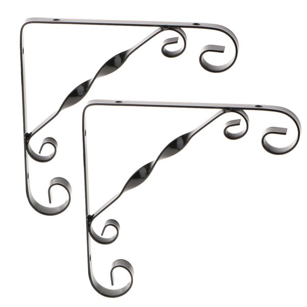 

2x vintage wall mount shelf bracket diy plank rack support holder 3 designs