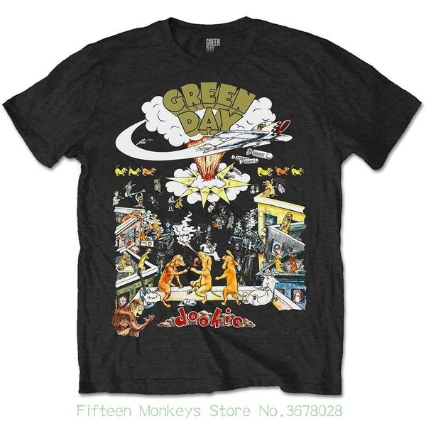 

brand t-shirt youth hipster fashion xl black mens green day 1994 tour t-shirt - shirt dookie official special