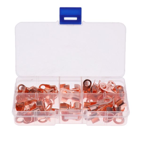 

plug and play 70pcs open barrel wire crimp copper ring terminal