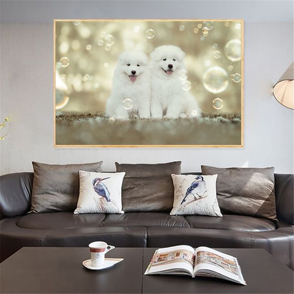 

забавные животные симпатичные poster nordic dog shihtzu puppy wall art picture nordic style детская комната декор ванная кухня decoation