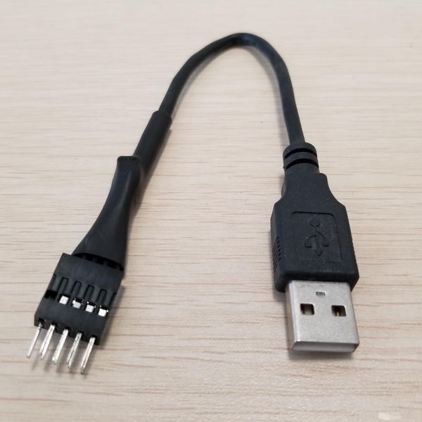 

pc computer motherboard internal usb 9pin male to external usb a male data extension cable shielding 20cm