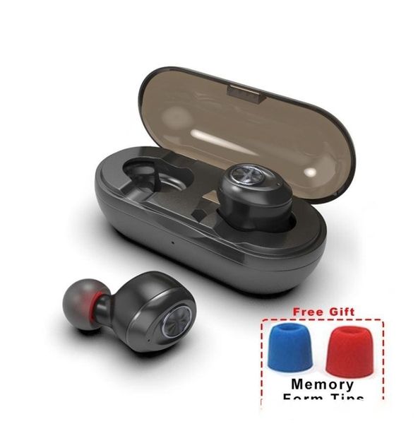 

newly capsule tws wireless earbuds v5.0 bluetooth earphone headset deep bass stereo sound sport earphone for samsung iphone (retail)