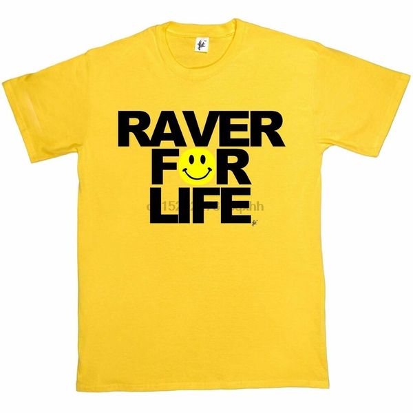 

raver for life old skool rave acid dj festival shirt mens t-shirt