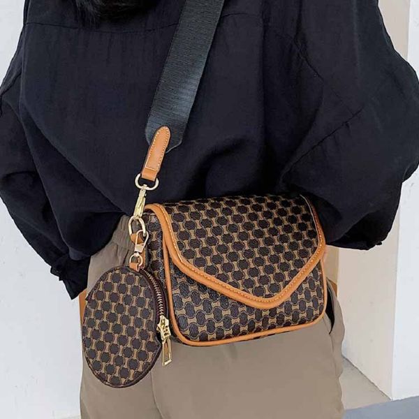

totes s.ikrr 2 pcs/set mini pu leather crossbody bags for women 2021 autumn printing shoulder handbags female travel cross body bag