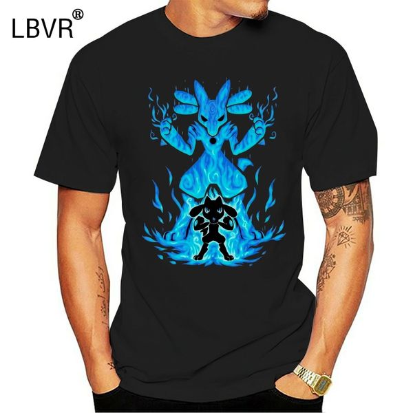 

новая печатная смешная мужчины аура в t-shirt lucario riolu мужской женщины футболки