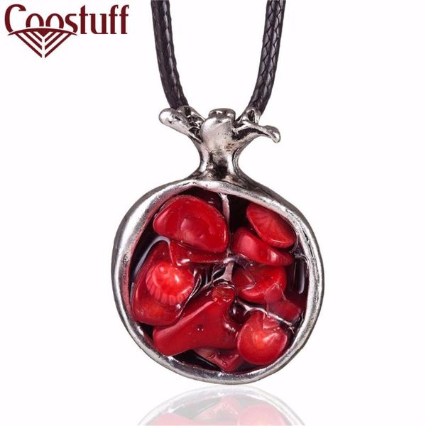 

2020 vintage fruit statement necklaces & pendants, color stone pendant vintage long necklace women christmas gift collares mujer, Silver