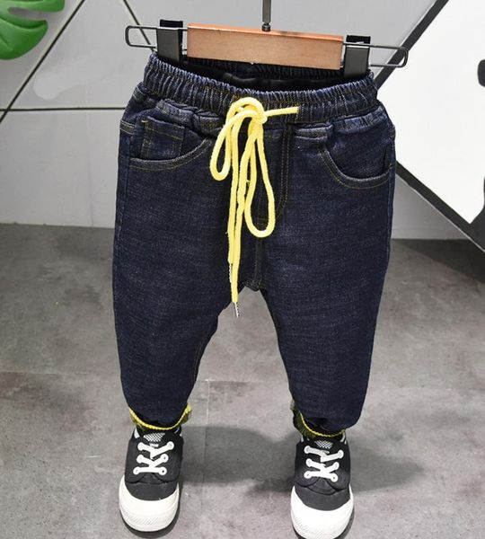 

spring autumn children boys jeans solid thin denim baby boys jeans for big kids causal long trousers 2-7years, Blue