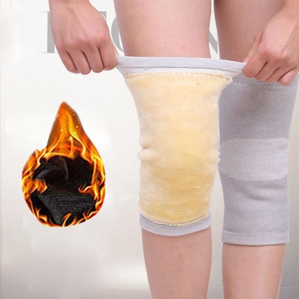 

2pcs winter thermal knee brace leg warm sport leggings compression elastic support pad fitness running cycling knee support#g4, Black;gray