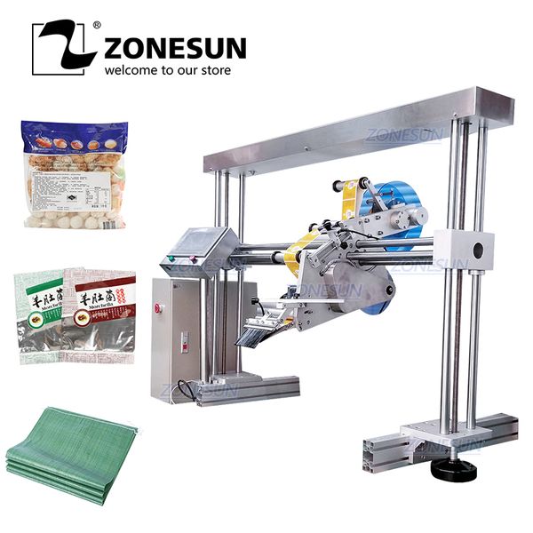 

zonesun xl-t853 automatic flat surface cans production line labeling machine label applicator square bottle sticker labeler