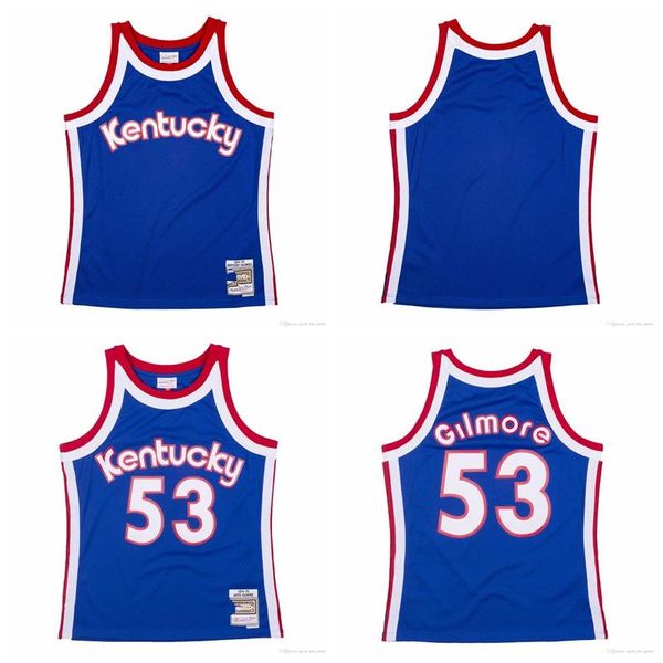 

men kentucky colonels 1974-75 aba artis gilmore mitchell & ness swingman jersey, Black;red