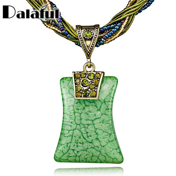 

pendant necklaces fashion jewelry elegant gem glass beads cord rope chain clavicle necklace b006, Silver
