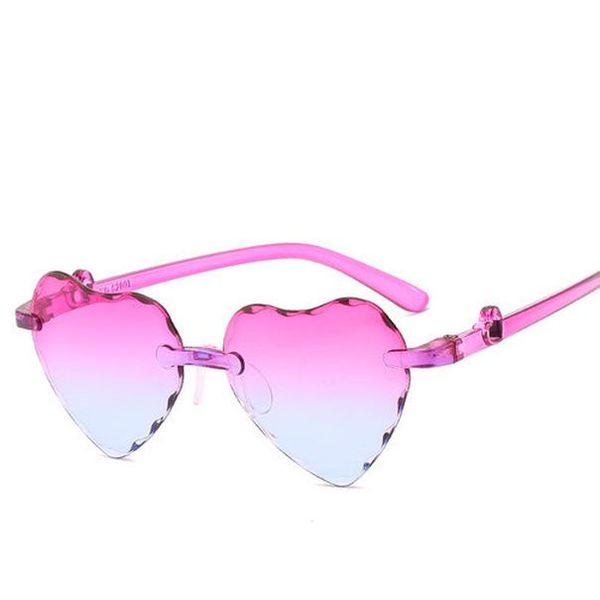 

sunglasses children ocean de girls baby glasses oculos rimless love gradient uv400 boys kids sun fashion heart sunglasses sol yxlqo, Blue