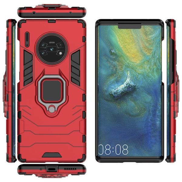 

2 in 1 hybrid armor ring shockproof phone case for huawei mate 30 nova 5 5i honor 20 20i pro lite