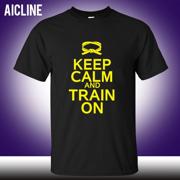 

keep calm and train on judo jujitsu printed mens men t shirt tshirt 2016 new short sleeve casual t-shirt tee camisetas hombre