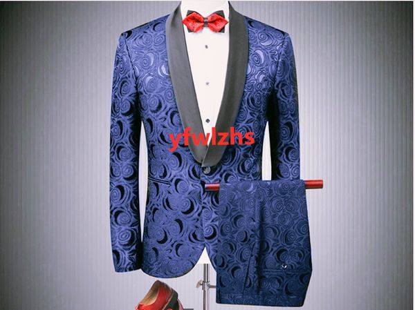 

classic wedding tuxedos shawl lapel slim fit suits for men groomsmen suit two pieces prom formal suits (jacket+pants+tie) w285, Black;gray