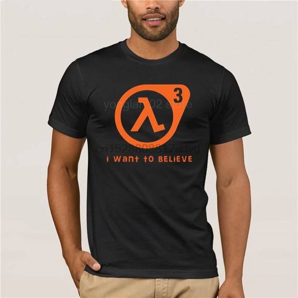 

half-life футболка half life i want to believe тенниска 100 процентов хлопка милой рубашка с коротким рукавом basic man tshirt