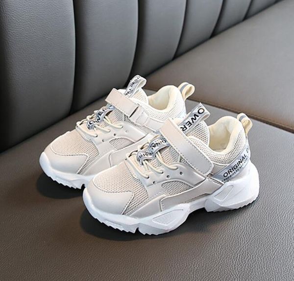 

2020 spring children black casual shoes baby girls fashion sport sneaker toddler boy white mesh trainer running shoes