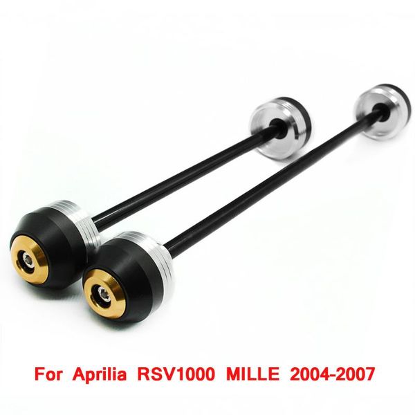 

motorcycle wheel falling protector pad front rear for aprilia rsv1000 mille 2004-2007 axle fork crash sliders