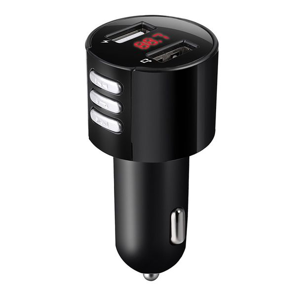 

car bluetooth 5.0 fm transmitter wireless handsaudio receiver car mp3 player dual usb charger fm modulator adapter kit
