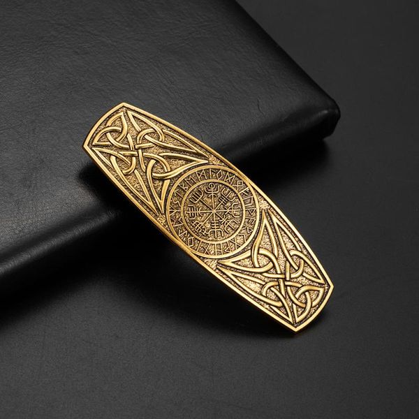 

dawapara carving norse runes viking hairpin vintage awe tray snap jewelry for scandinavian hair accessories for women barrettes, Golden;silver