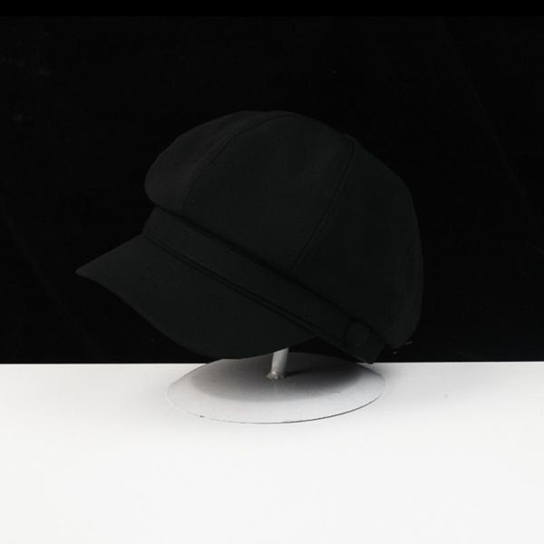 

spring and autumn beret solid color temperament female wild navy hat octagonal hat british retro cap tide, Blue;gray