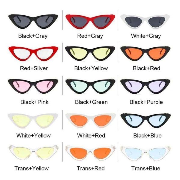 

new mirror ladies brand sun cute sunglasses de uv400 oculos cat glasses women eye female small vintage fashion sol cbgrk pingtoy