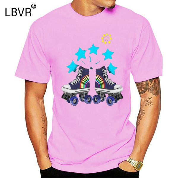 

rollerskates 70th glamour rock disco retro vintage t-shirt mans unique cotton short sleeves o-neck tee shirts tee