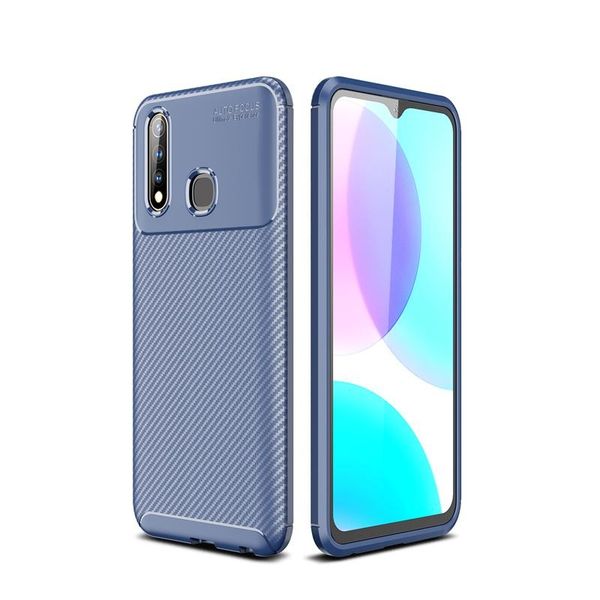 

tpu phone cover carbon fiber shock-proof phone case frosted concise mobile phone protective back cover for vivo y19
