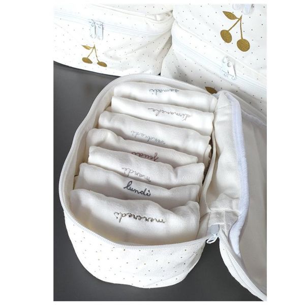 

7 pcs bodusuit+bag in set bp style spring baby boy&girl cherry romper for newborn baby bodysuits white jumpsuit clothing, Blue