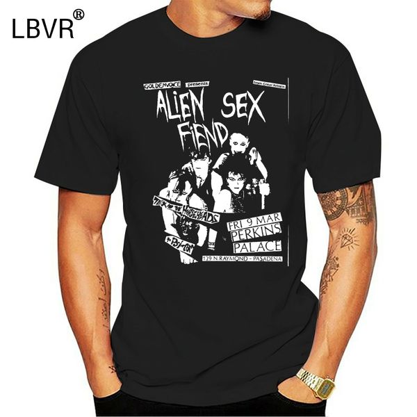 

alien fiend uk goth punk flyer pre shrunk hand screened 100% cotton t shirt