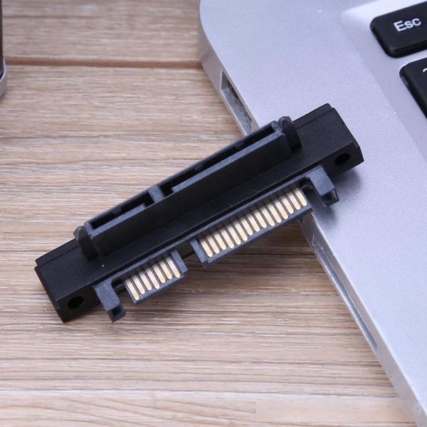 

computer cables & connectors 90Â° angle sata 22pin(7 15) male to 22pin(7 15) female extender adapter hard disk port extension