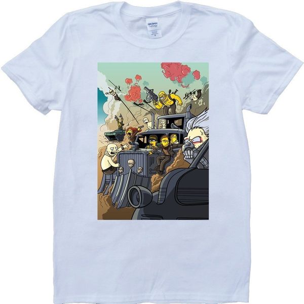 

mad max fury дорога как мультфильм футболка лето короткие рукава fashiont