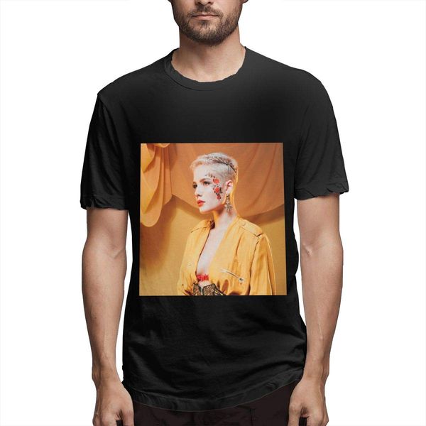 

loveaibbb мужская halsey- ретро печати вокруг шеи tee
