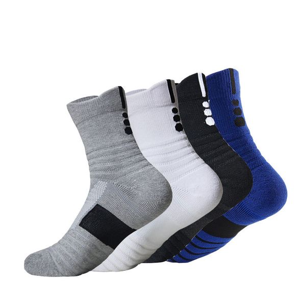 

men's socks men fitness running bike cycling hiking sport outdoor basketball soccer compression breathable anti slip, Black