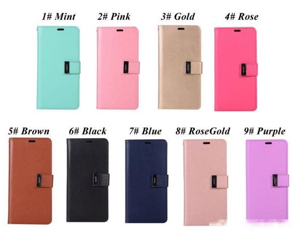 

mercury wallet pu leather case tpu cover card slots for iphone x 8 7 6s 5 se samsung s9 plus s8 s7 s6 edge note 8 j5 j7