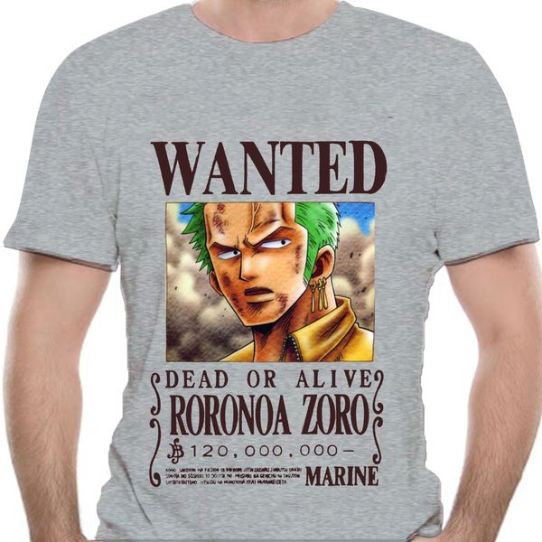 

custom kids anime one piece zoro wanted t-shirt tshirt casual plus size t-shirts hip hop style tee s-3xl