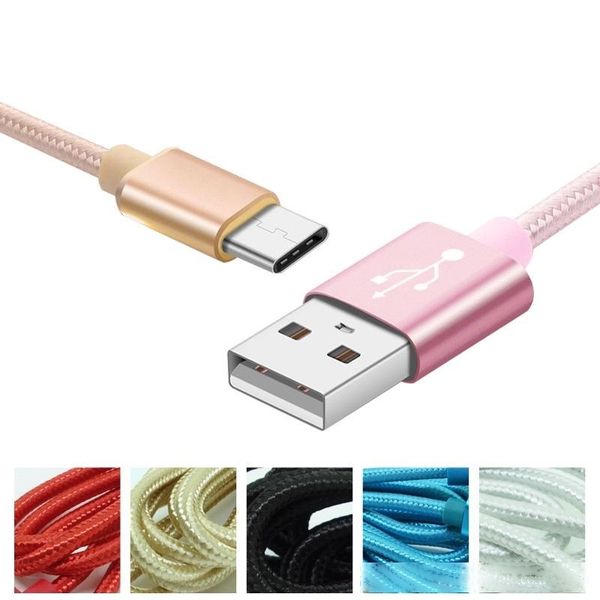 

type c micro usb v8 cable android charging charger metal housing braided cord 1m 2m 3m wire for samsung s6 s7 s8 s9 s10 note 7 8 9 huawei p