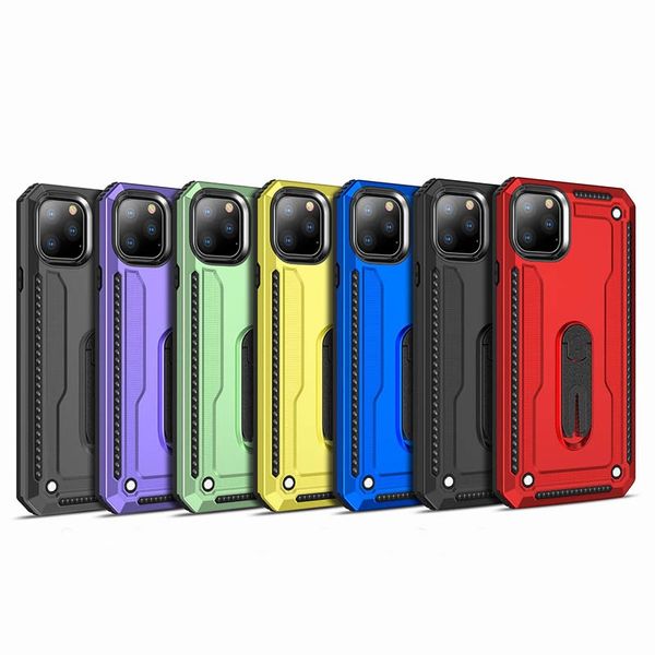 

hybrid pc tpu shockproof armor automobile air outlet bracket phone case for iphone 11 pro max 7 8 6 note10 s10 s9 s8