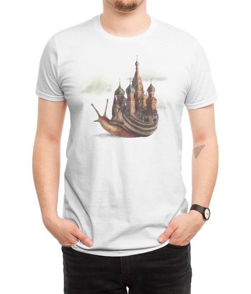 

new men casual printed t shirt the snail's daydream short sleeve t-shirts tee