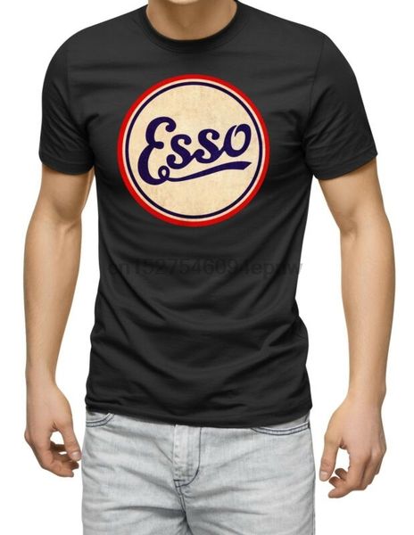 

esso t-shirt motor sport oil tee racing touring can vintage tee black(1