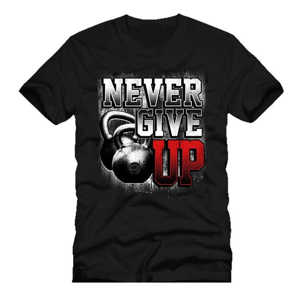 

2019 100% cotton fashion never give up gyms weights pump iron mashup mens t shirt tees new 2019 tee shirt