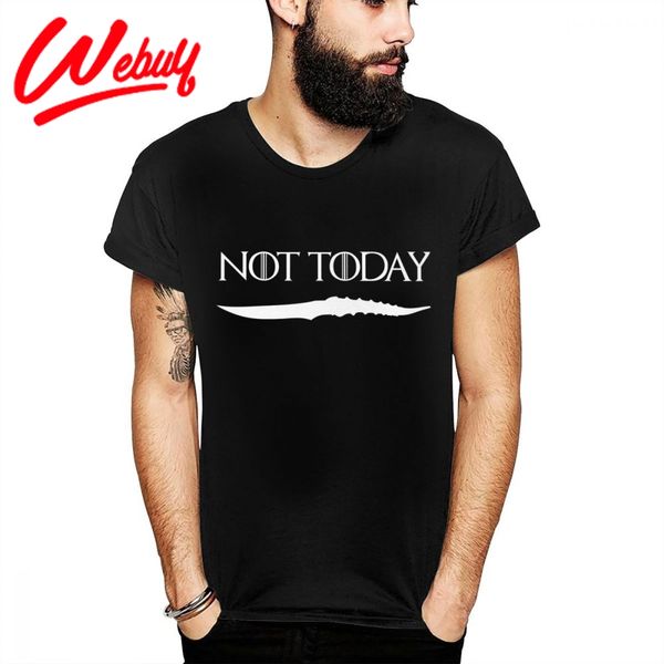 

arya stark not today game of thrones tee shirt for man novelty design house black and white got t shirt