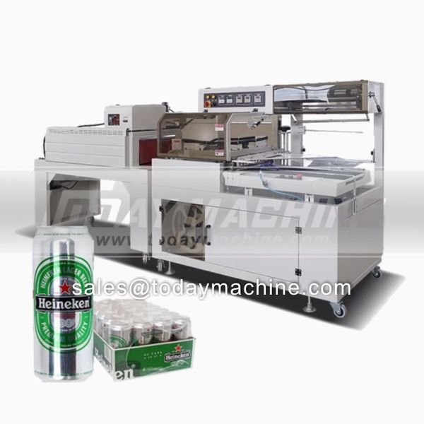 

pvc polyolefin film packing heat tube side sealing cutting shrink tunnel wrapping machine